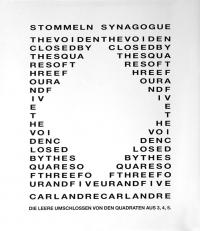 Synagoge Stommeln, Carl Andre, Katalog Rückseite